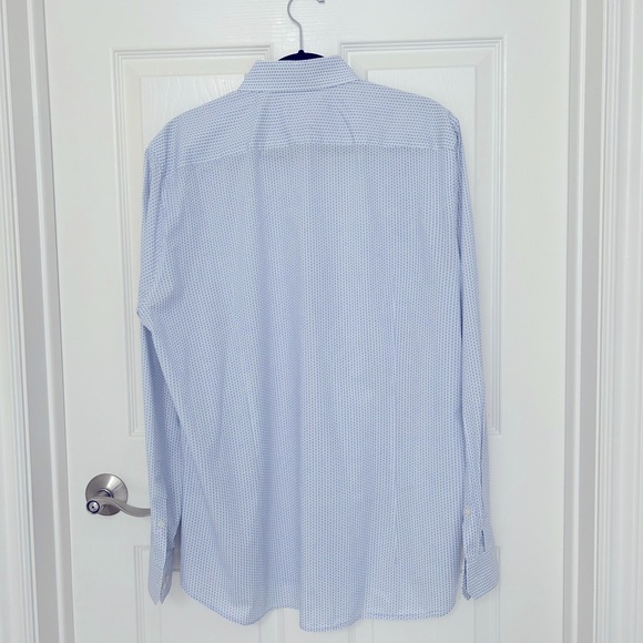 STRELLSON MENS COTTON DRESS SHIRT BLUE/WHITE - Picture 2 of 6